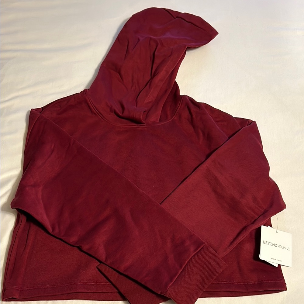Beyond Yoga Women's Burgundy Hoodie Sweater